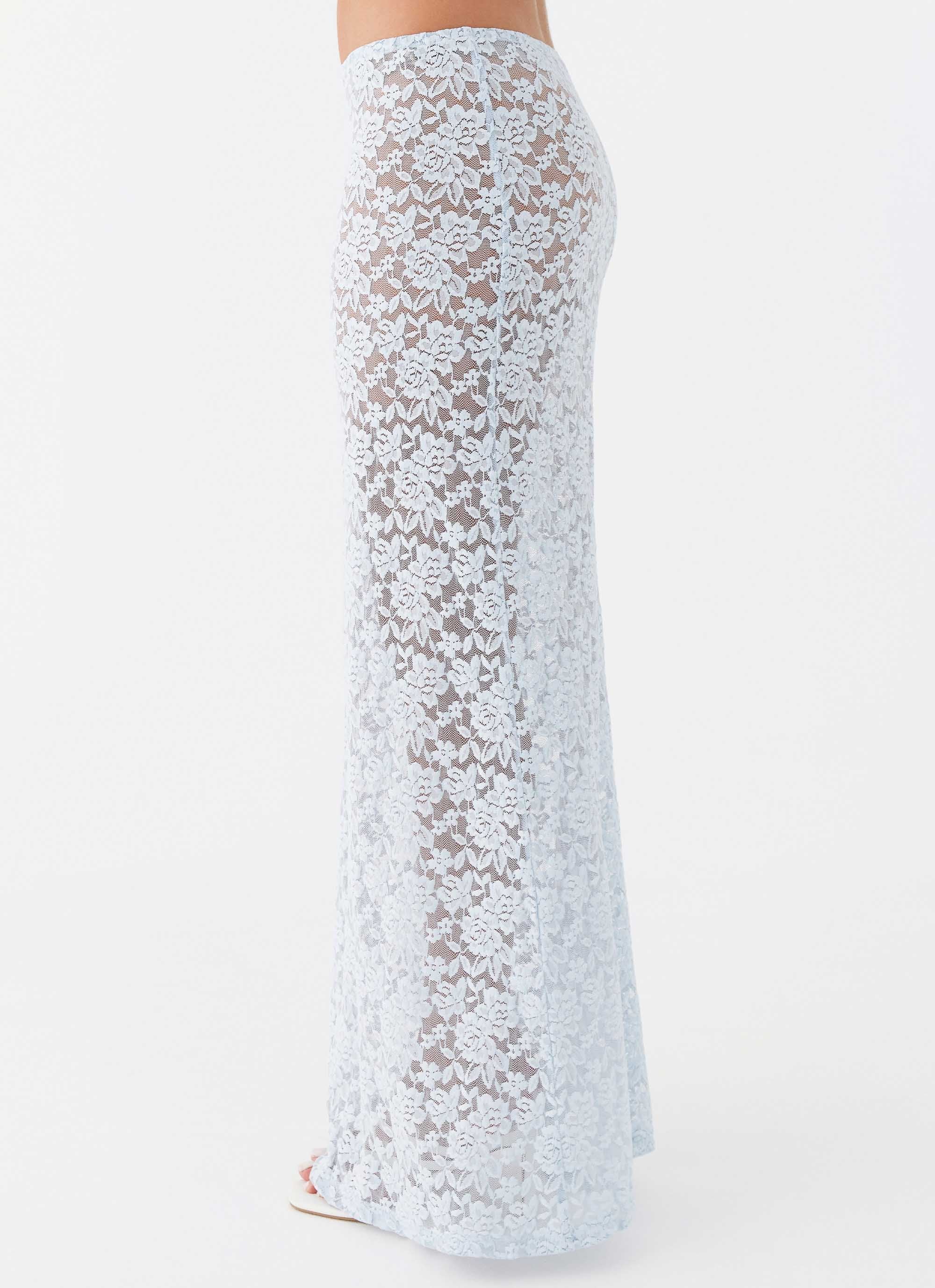 Zephyra Lace Maxi Skirt - Blue Cloud - Image 3