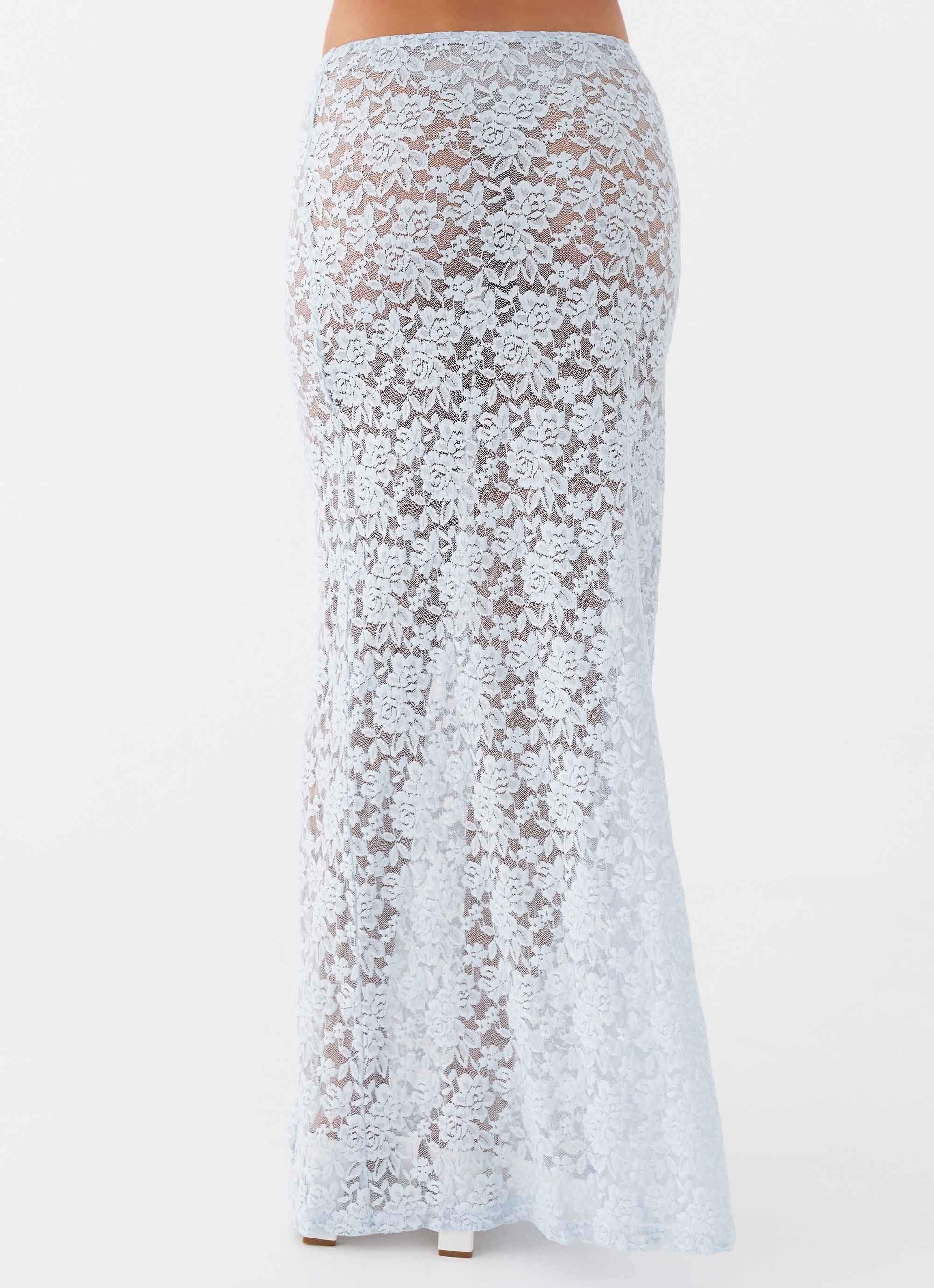 Zephyra Lace Maxi Skirt - Blue Cloud - Image 4